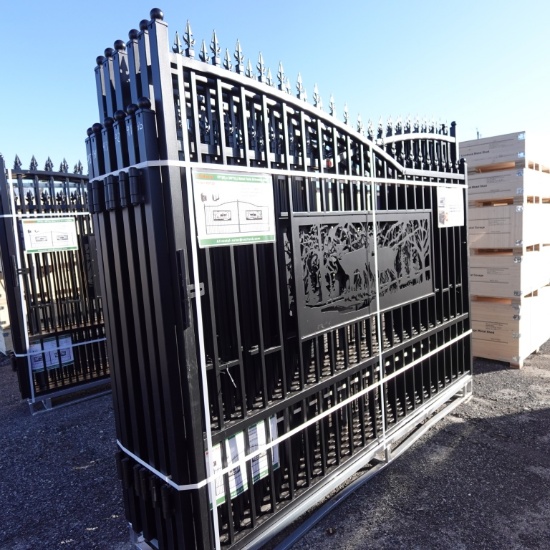 New Allmetal 7ft X 20ft Metal Farm Driveway Gate