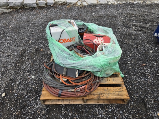 Pallet Lot Of Welders. Toolboxes, Cables...