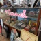 Display Case With Misc Diecast Metal Cars