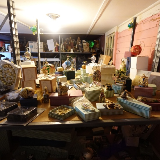 Lot of Victorian Enamelling, Faberge Egg, More