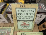 2 Retro Vintage Signs Airport/ Chevron Aviation