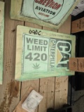 2 Retro Vintage Signs 420 Limit/ Cat