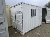 New 10ft Storage Container W/window And Side Door