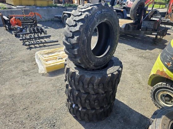 New Set Of (4) Forerunner 12-16.5 Skidsteer Tires