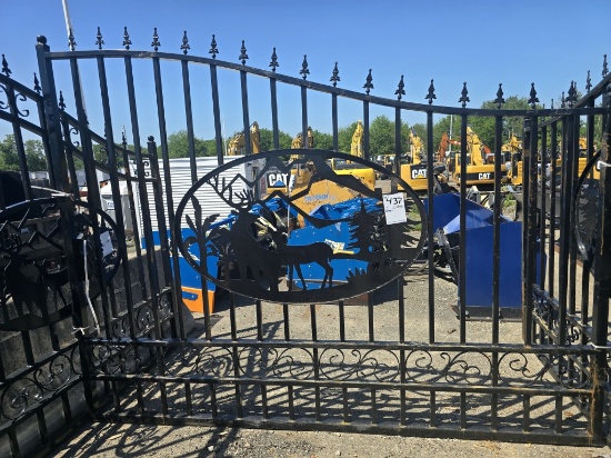 2 Pc New Metal Gate W/ Deer