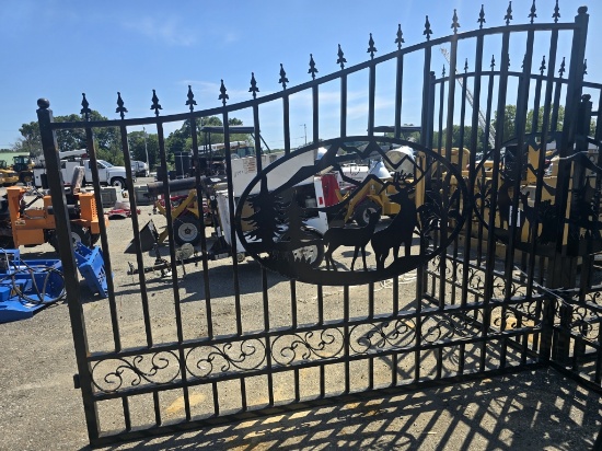 2 Pc New Metal Gate W/ Deer