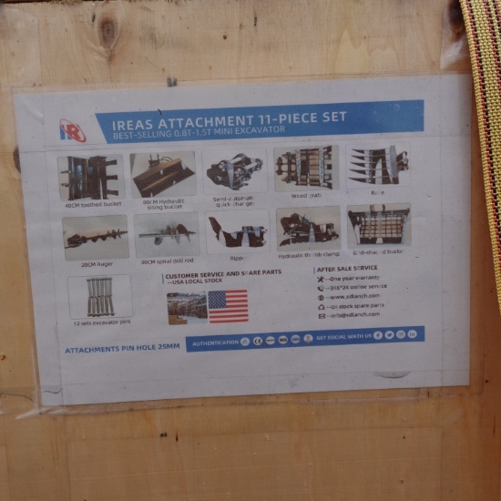 New Ireas Mini Excavator Attachment Set