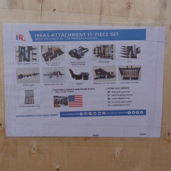 New Ireas Mini Excavator Attachment Set