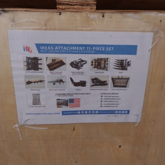 New Ireas Mini Excavator Attachment Set