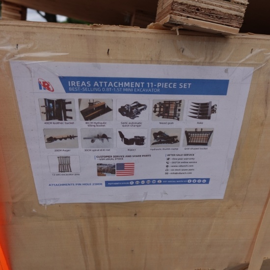 New Ireas Mini Excavator Attachment Set