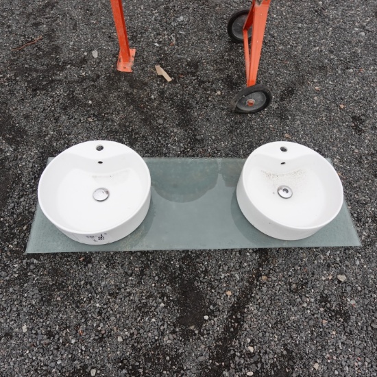 Dual Porcelain Sinks