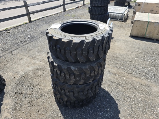 New Set Of (4) Forerunner 10-16.5 Skidsteer Tires