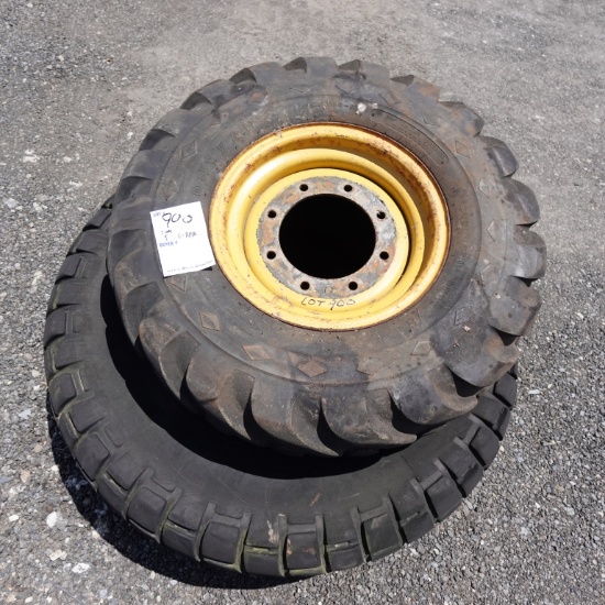 Lot (2) Industrial Tires and Wheel