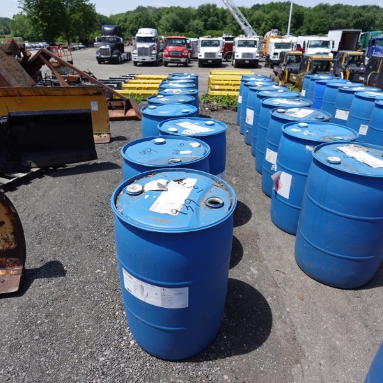 Lot of (10) 55 Gallon Plastic Barrels