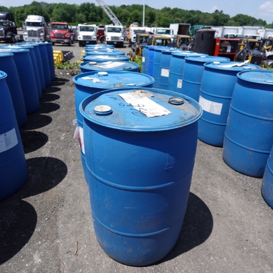 Lot of (10) 55 Gallon Plastic Barrels