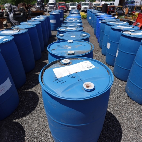 Lot of (10) 55 Gallon Plastic Barrels