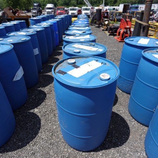 Lot of (10) 55 Gallon Plastic Barrels