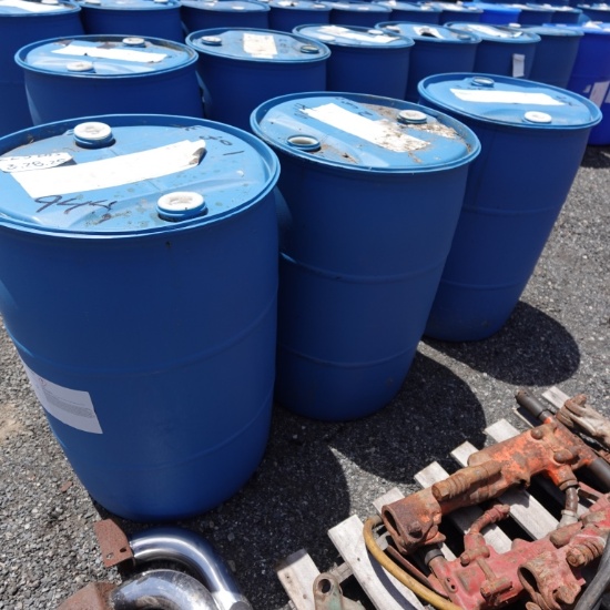 Lot of (3) 55 Gallon Plastic Barrels