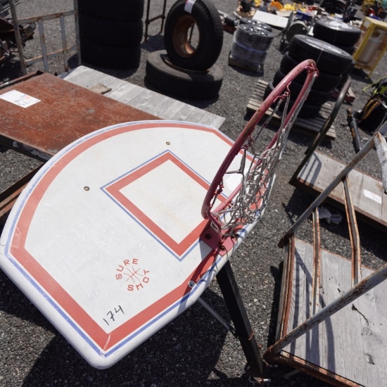 Sure Shot Basketball Backboard And Hoop