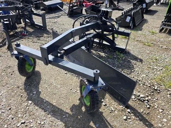 New Future Ft-gr87 Skidsteer Grader W/ Hyd Wheels