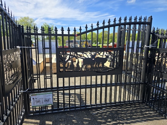 New All Metal 7ft X 20 Metal Farm Gate