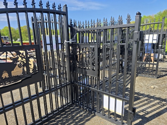 New All Metal 7ft X 20 Metal Farm Gate
