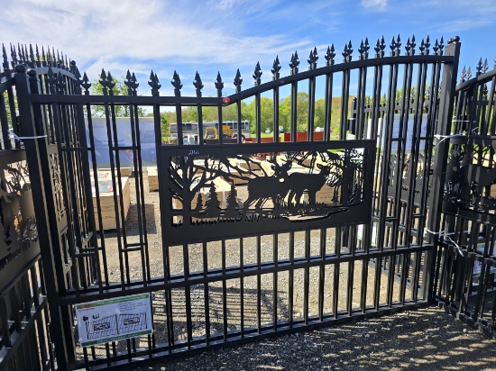 New All Metal 7ft X 20 Metal Farm Gate