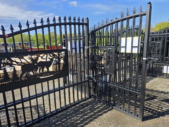New All Metal 7ft X 20 Metal Farm Gate