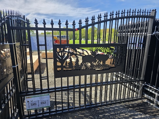 New All Metal 7ft X 20 Metal Farm Gate