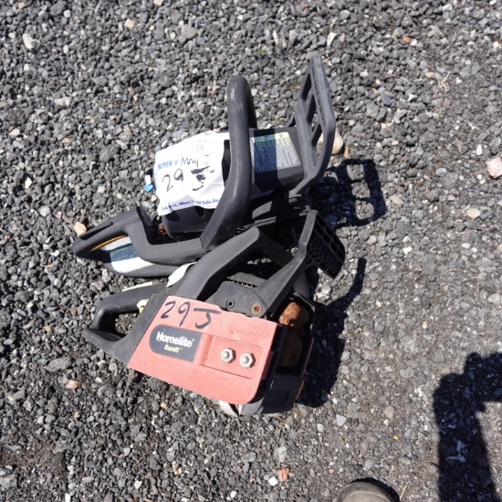 Lot (2) Homelite Bandit Chainsaw