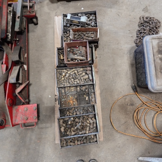 Lot Assorted Hydraulic Fittings, Bolts, Connectors