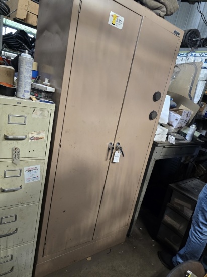 2 Door Shop Cabinet W/ Contents