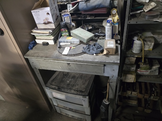 Drafting Table With Contents