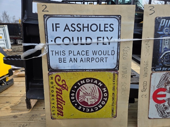 2 Retro 12in X 16in Vintage Signs