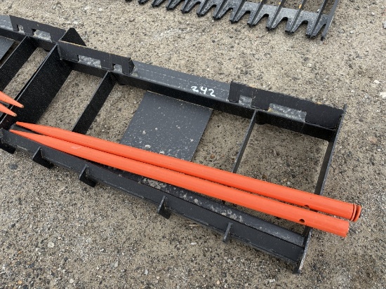 New Pabreak Skid Steer 2 Prong Hay Spear
