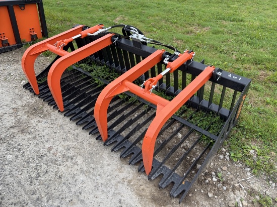 New Pabreak 80in Skid Steer Skeleton Rock Grapple