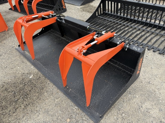 New Pabreak 79in 2cyl Skid Steer Grapple Bucket