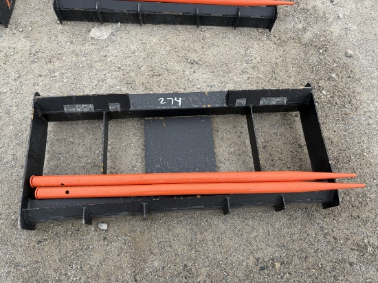 New Pabreak Skid Steer 2 Prong Hay Spear