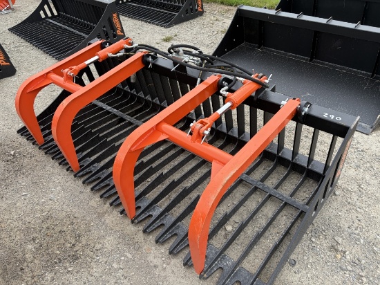 New Pabreak 80in Skid Steer Skeleton Rock Grapple