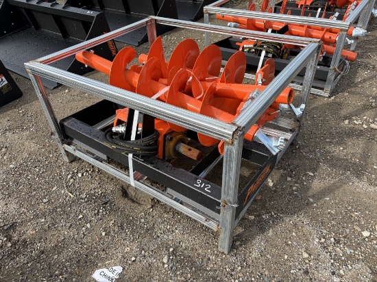 New Pabreak Skid Steer Auger W/ 3 Bits