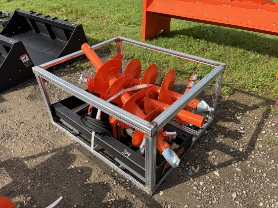 New Pabreak Skid Steer Auger W/ 3 Bits
