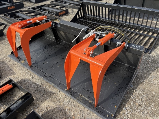 New Pabreak 80in 2cyl Skid Steer Grapple Bucket
