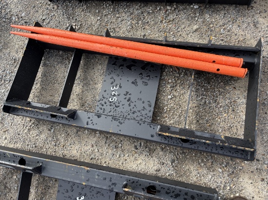 New Pabreak Skid Steer 2 Prong Hay Spear
