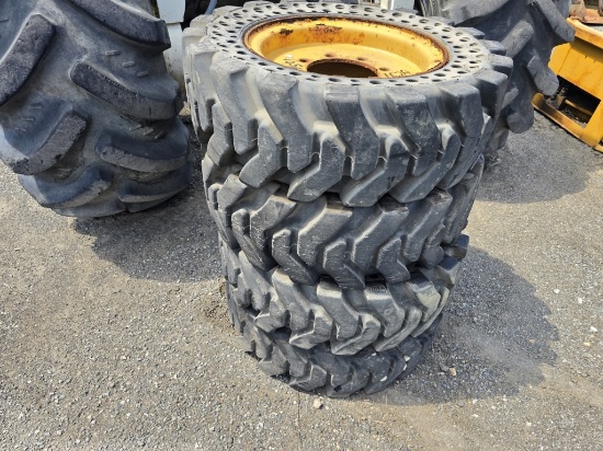 4pcs 36.5x12-20 Solid Cushion Tires And Rims