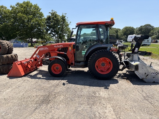 Kubota L6060 Tractor With Cyclone Snow Thrower