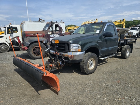 2003 Ford F250 Flatbed Sanding Truck W/ Plow