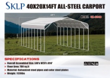 New Future 40ft X 20ft X 14ft Steel Carport