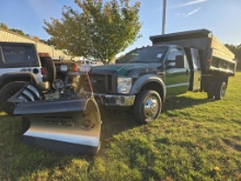 2008 Ford F550 Xl Dump Truck W/ V-plow