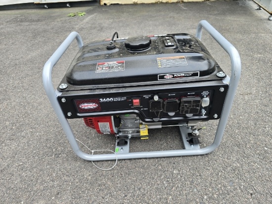 New Simpson 3600 Watt Portable Generator