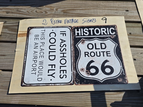 2pcs Retro 12in X 16in Vintage Signs